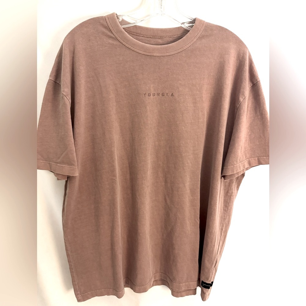 Men's YOUNGLA Dusty Pink tee shirt size XL